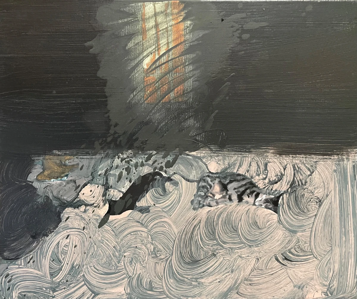 Caroline Vicquenault, <em>Sans titre</em>, 2020, 60x50cm, huile  sur toile