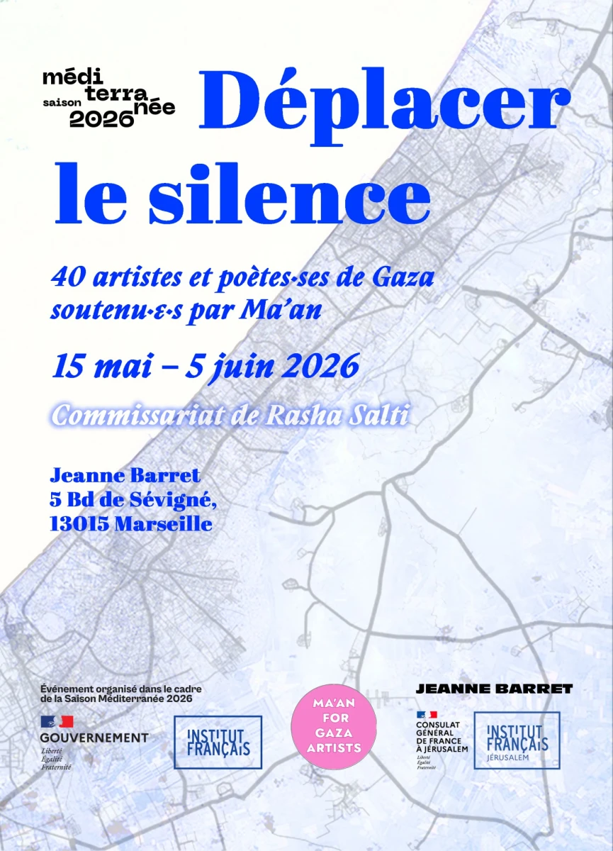 <em>Déplacer le silence</em>. Graphisme par Feyrel Kaabeche