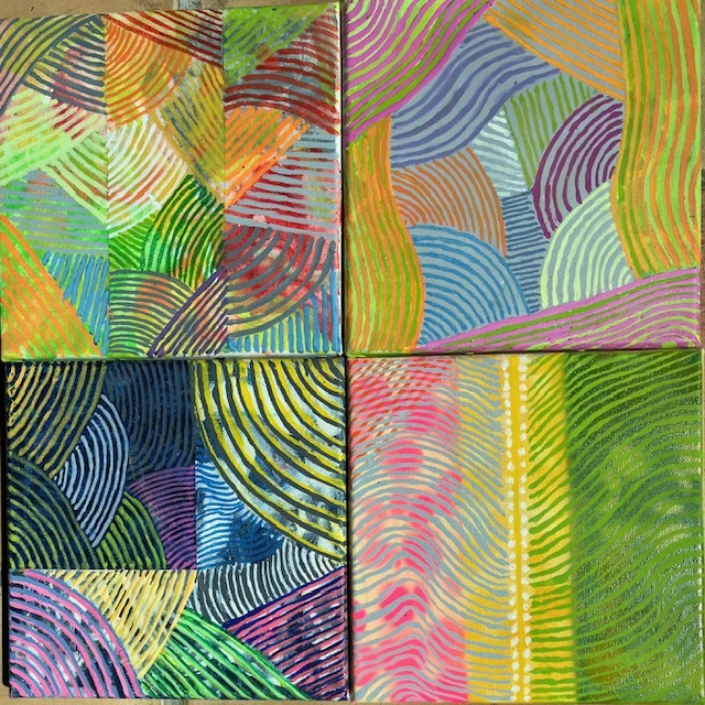 Jean-Claude Le Gouic,<em> 4 - 20x20</em> acrylique sur toile, 2024